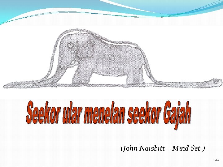 (John Naisbitt – Mind Set ) 21 