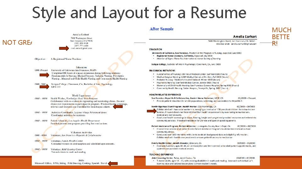 Style and Layout for a Resume NOT GREAT MUCH BETTE R! 