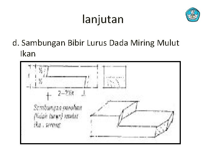 lanjutan d. Sambungan Bibir Lurus Dada Miring Mulut Ikan 