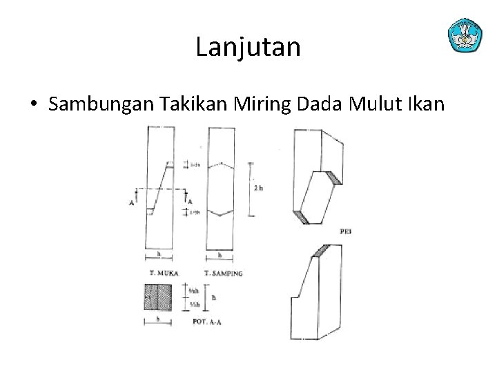 Lanjutan • Sambungan Takikan Miring Dada Mulut Ikan 