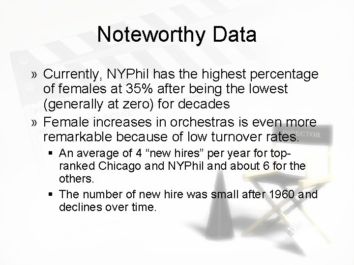 Noteworthy Data » Currently, NYPhil has the highest percentage of females at 35% after