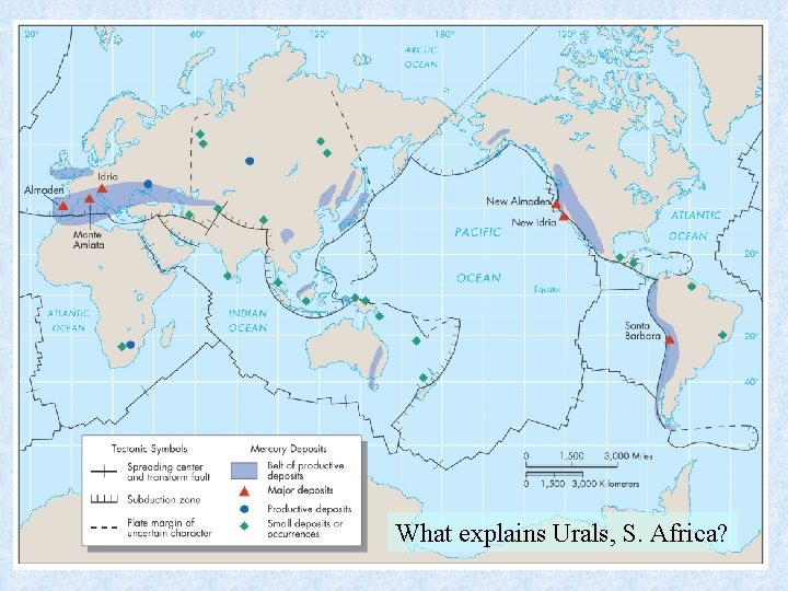 What explains Urals, S. Africa? 