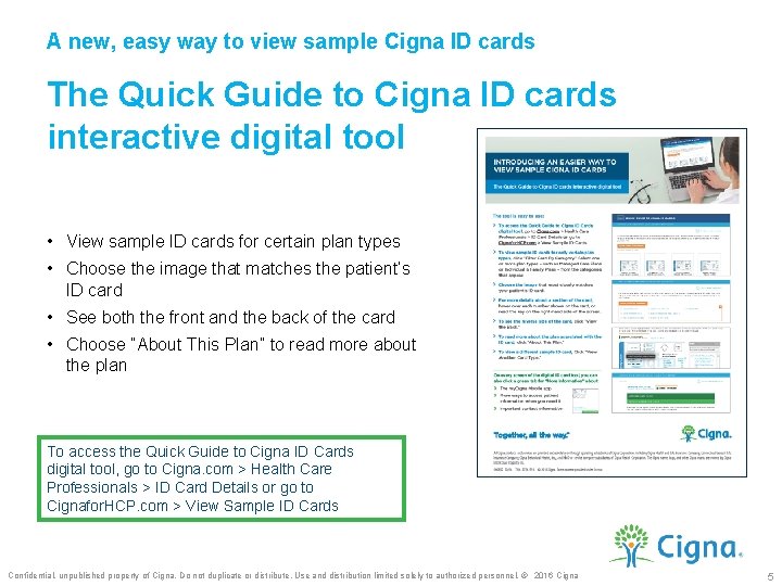 A new, easy way to view sample Cigna ID cards The Quick Guide to