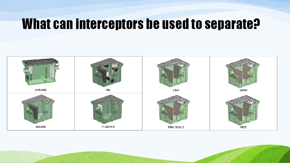 What can interceptors be used to separate? What can interceptors be used to separate?