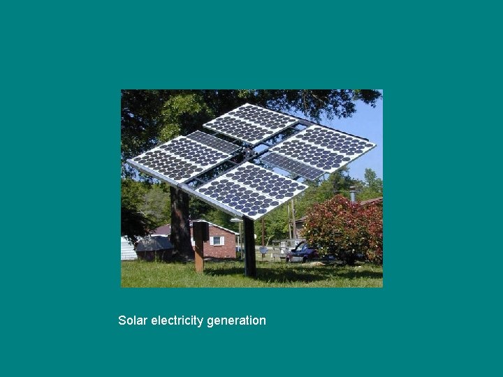 Solar electricity generation 