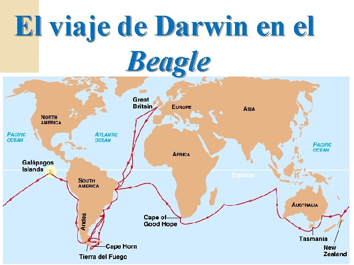 El viaje de Darwin en el Beagle 