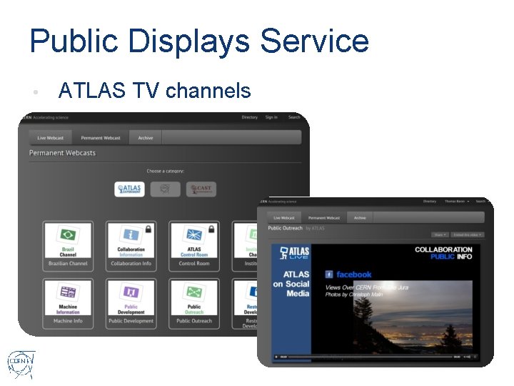 Public Displays Service • ATLAS TV channels 