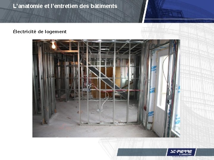 L’anatomie et l’entretien des bâtiments Électricité de logement 