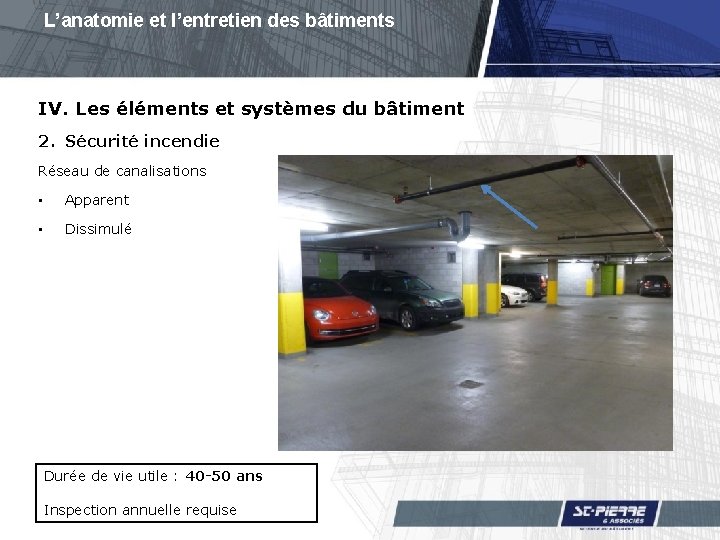 L’anatomie et l’entretien des bâtiments IV. Les éléments et systèmes du bâtiment 2. Sécurité