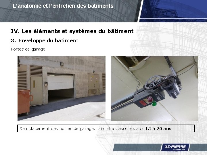 L’anatomie et l’entretien des bâtiments IV. Les éléments et systèmes du bâtiment 3. Enveloppe