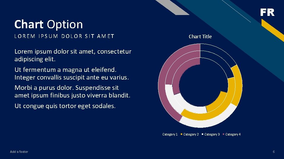 FR Chart Option LOREM IPSUM DOLOR SIT AMET Chart Title Lorem ipsum dolor sit