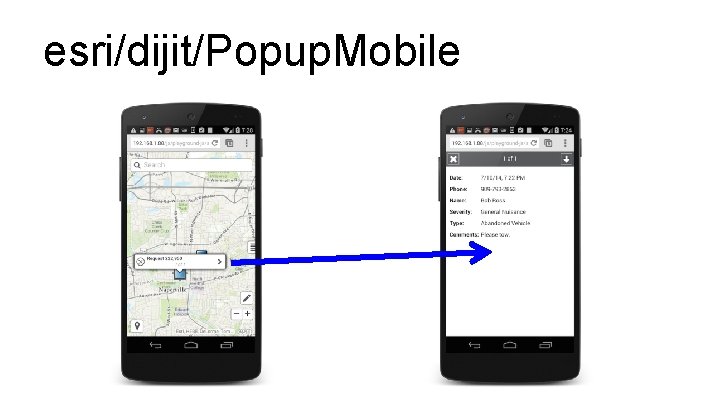 esri/dijit/Popup. Mobile 