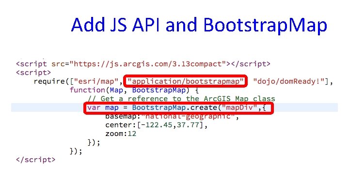 Add JS API and Bootstrap. Map 