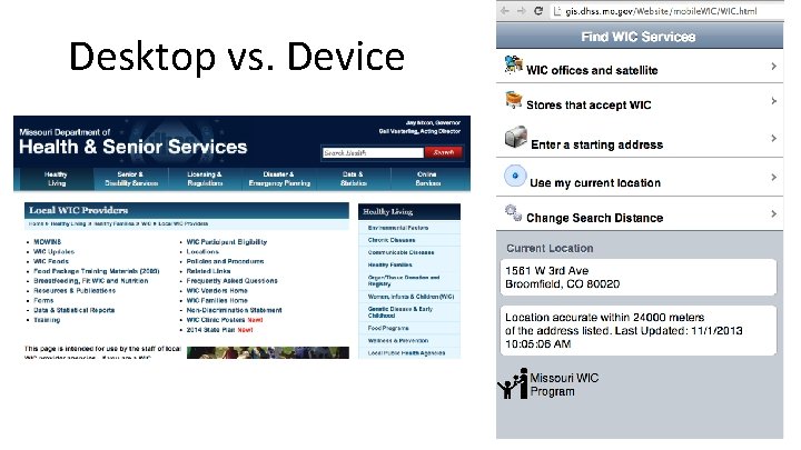 Desktop vs. Device 