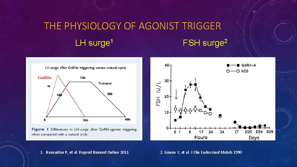 THE PHYSIOLOGY OF AGONIST TRIGGER LH surge 1 FSH surge 2 1. Humaidan P,