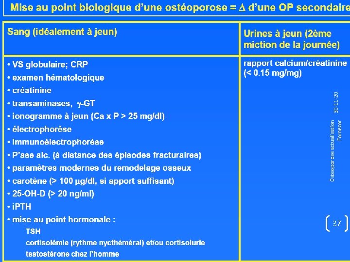 37 Osteoporose actualisation Fomecor 30 -11 -20 