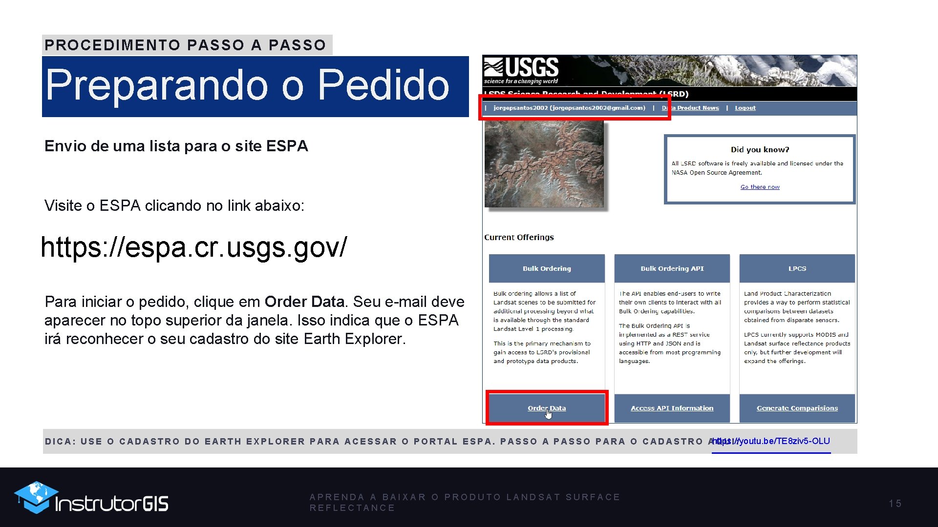 PROCEDIMENTO PASSO A PASSO Preparando o Pedido Envio de uma lista para o site