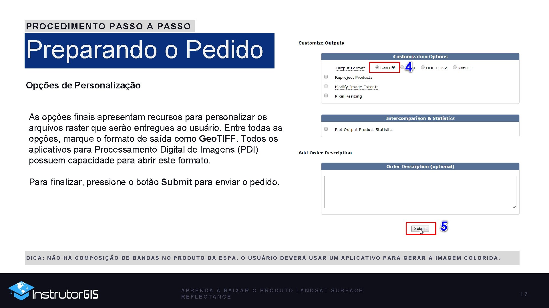 PROCEDIMENTO PASSO A PASSO Preparando o Pedido Opções de Personalização As opções finais apresentam