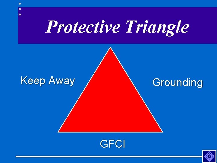 Protective Triangle Keep Away Grounding GFCI 