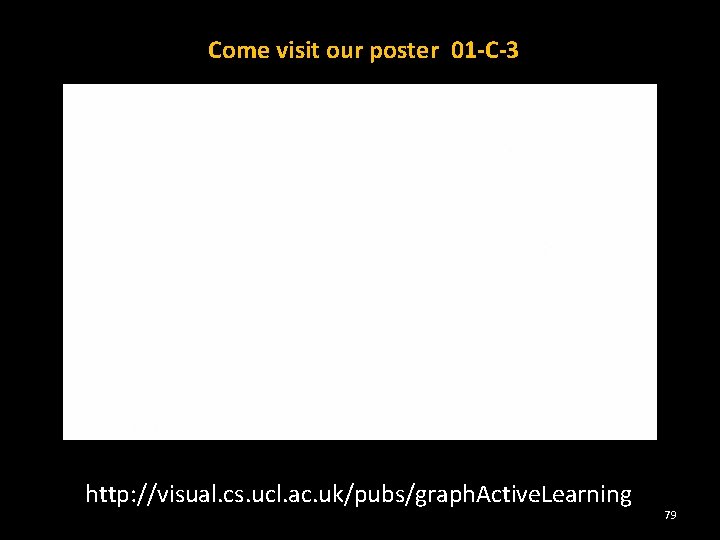 Come visit our poster 01 -C-3 http: //visual. cs. ucl. ac. uk/pubs/graph. Active. Learning