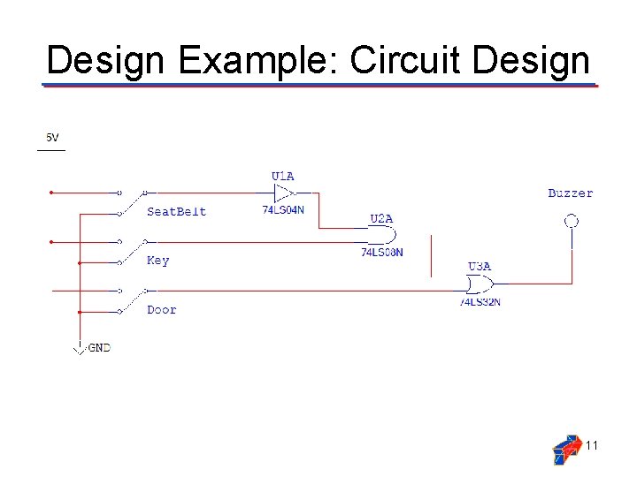 Design Example: Circuit Design 11 Design Example: Circuit Design 11
