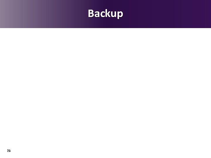 Backup 26 