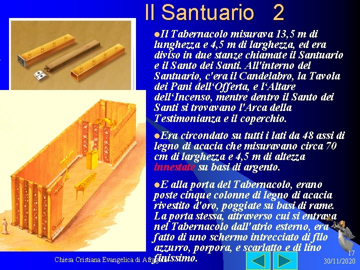 Il Santuario 2 l. Il Tabernacolo misurava 13, 5 m di lunghezza e 4,