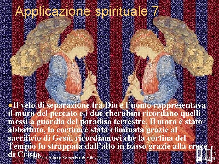 Applicazione spirituale 7 l. Il velo di separazione tra Dio e l’uomo rappresentava il