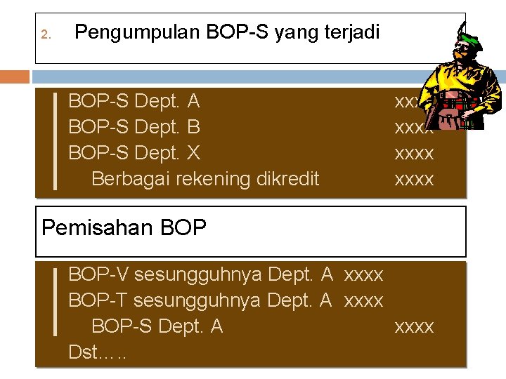 2. Pengumpulan BOP-S yang terjadi BOP-S Dept. A BOP-S Dept. B BOP-S Dept. X