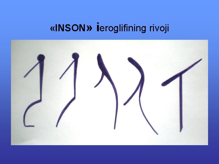  «INSON» iеroglifining rivoji 