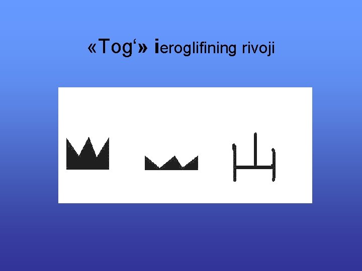  «Тog‘» iеroglifining rivoji 