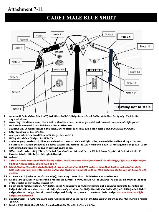 Attachment 7 -11 CADET MALE BLUE SHIRT Note 9 Note 16 Note 11 Note