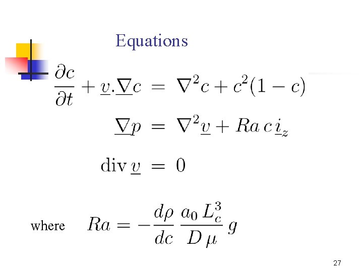 Equations where 27 