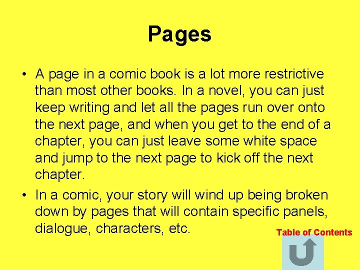 Pages • A page in a comic book is a lot more restrictive than