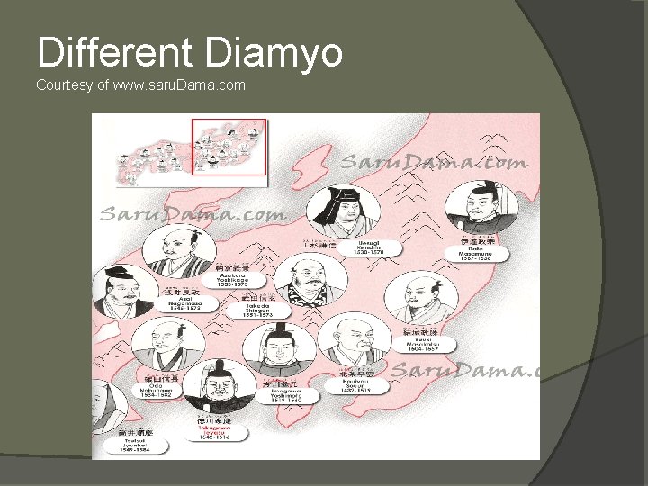 Different Diamyo Courtesy of www. saru. Dama. com 