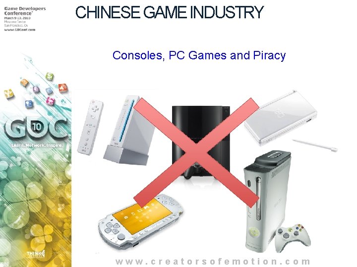 CHINESE GAME INDUSTRY Consoles, PC Games and Piracy www. creatorsofemotion. com 