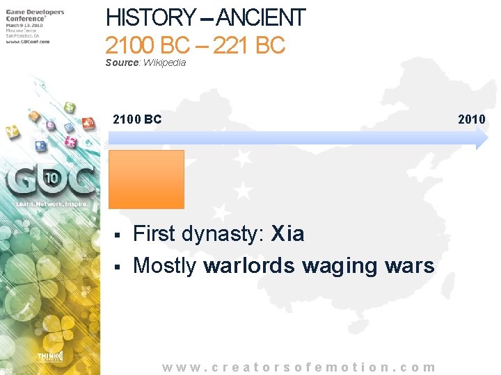 HISTORY – ANCIENT 2100 BC – 221 BC Source: Wikipedia 2100 BC § §