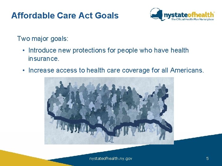 Affordable Care Act Goals Affordable Care Two major goals: Act • Introduce new protections