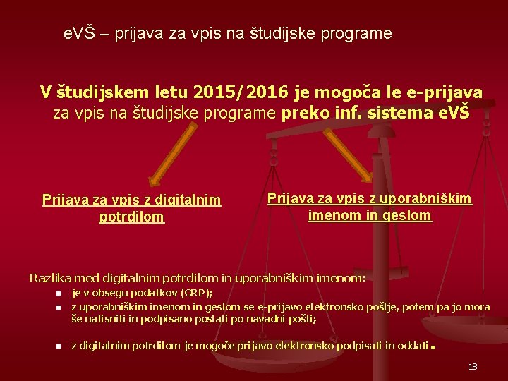 e. VŠ – prijava za vpis na študijske programe V študijskem letu 2015/2016 je