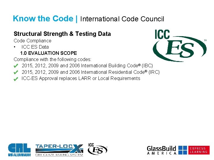 Know the Code | International Code Council Structural Strength & Testing Data Code Compliance