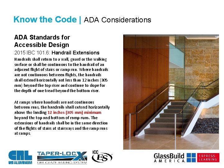 Know the Code | ADA Considerations ADA Standards for Accessible Design 2015 IBC 101.