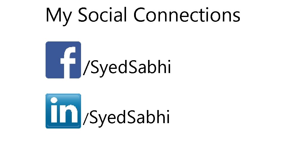 My Social Connections /Syed. Sabhi 