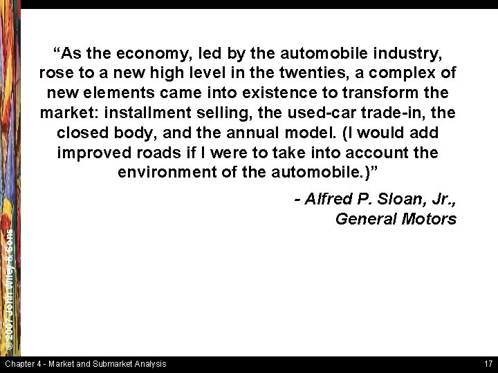 “As the economy, led by the automobile industry, rose to a new high level