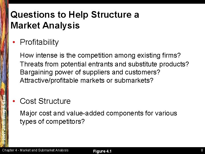 Questions to Help Structure a Market Analysis • Profitability © 2007 John Wiley &