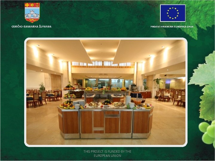 OSJEČKO-BARANJSKA ŽUPANIJA PROJEKT FINANCIRA EUROPSKA UNIJA THIS PROJECT IS FUNDED BY THE EUROPEAN UNION