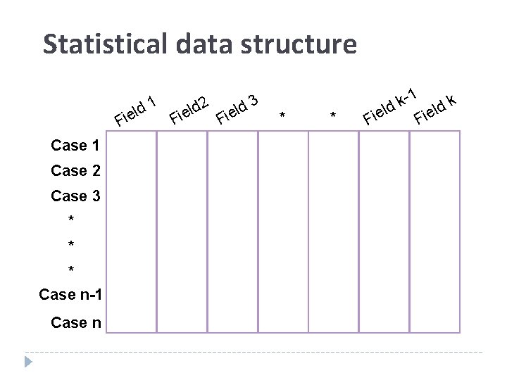 Statistical data structure d 1 l e i F Case 1 Case 2 Case