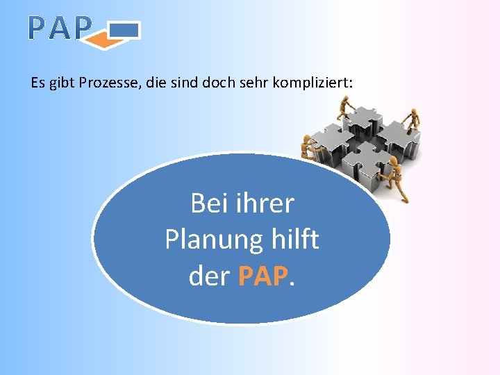 Es gibt Prozesse, die sind doch sehr kompliziert: Bei ihrer Planung hilft der PAP.