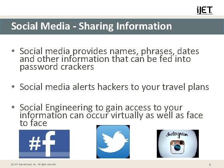 Social Media - Sharing Information • Social media provides names, phrases, dates and other