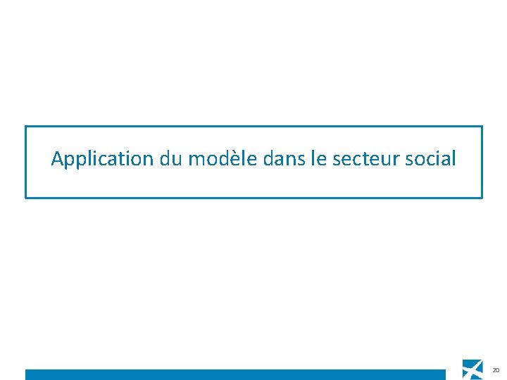 Application du modèle dans le secteur social 20 
