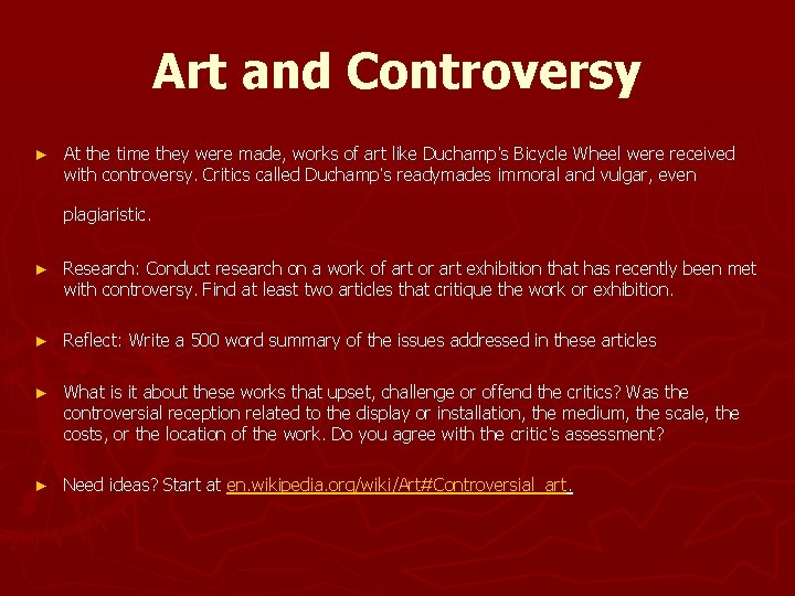 Art and Controversy ► At the time they were made, works of art like